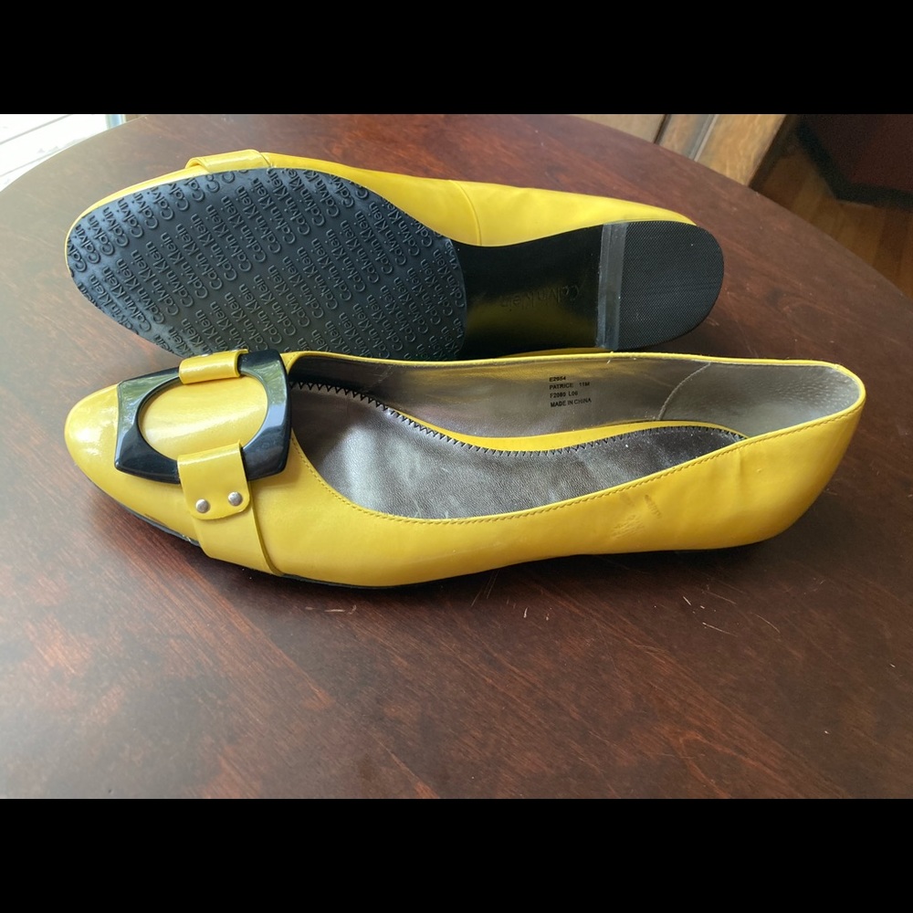 Calvin Klein yellow patent leather flats-11M